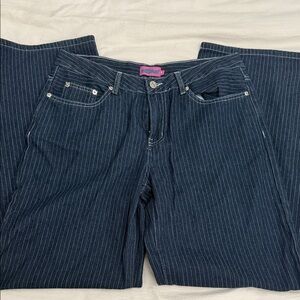Blue Pinstripe Edikted Jeans